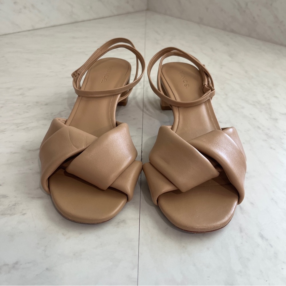 VINCE Rosalie Block-Heel Leather Sandals - Picture 3 of 8